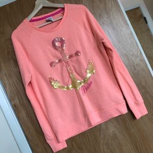 Orange Boston sweater from Victoria’s Secret
